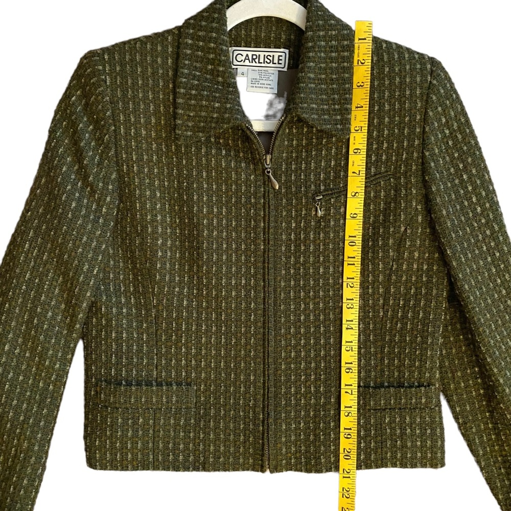VINTAGE CARLISLE WOOL ZIP JACKET SZ 4 - Picture 12 of 16